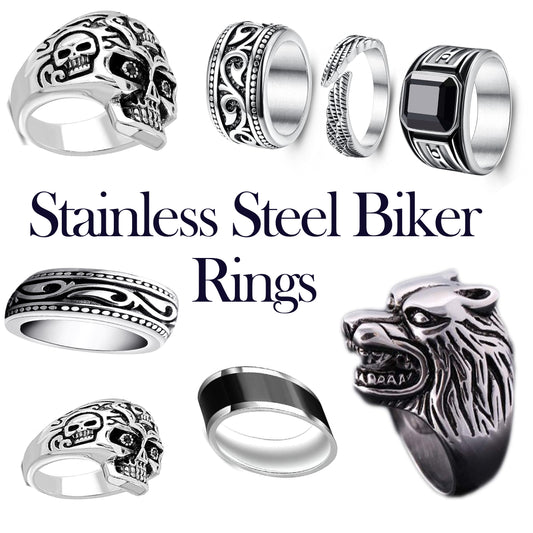 Stainless Steel Biker Rings: Durability Meets Rugged Elegance