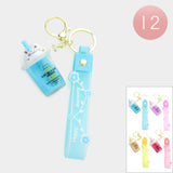 Bubble Tea Cat Milk Cap Drink Keychains  (Sold by Dozen=$41.88)