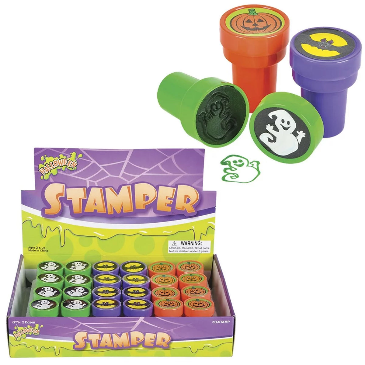 1.4" Halloween Stampers | Assorted | (24 Pieces = $8.49)