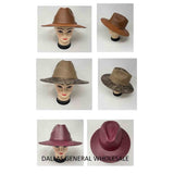 Adults Unisex Leather Fedora Hats Wholesale