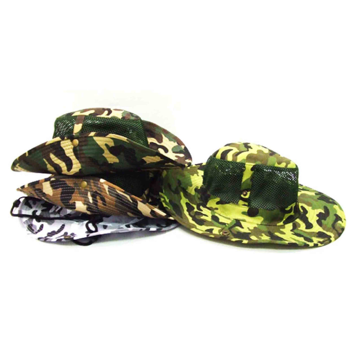 Bulk Camouflage Mesh Boonie Hats For Men's - Assorted