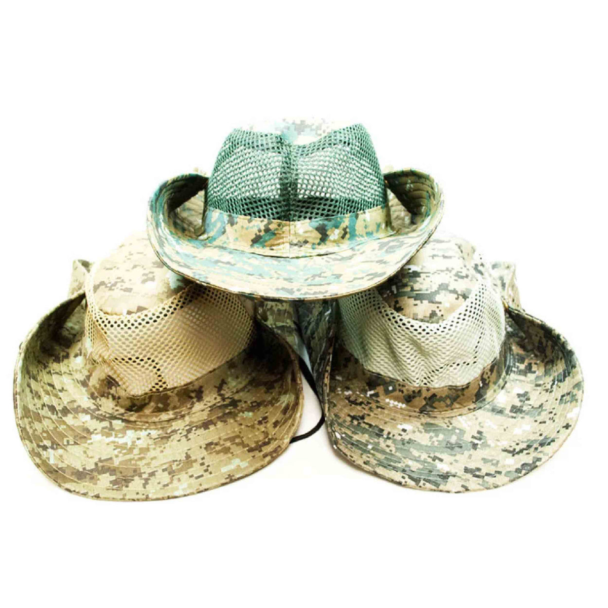 Camouflage Mesh Bucket Hat For Men & Women's