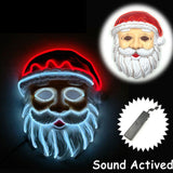 Wholesale Light Up Santa Claus Christmas Holiday LED Party Mask (sold by the piece)