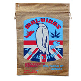 Sturdy Malvinas & Falklands Penguin Drawstring Burlap Storage Bag (Set Of 3)