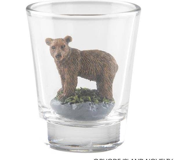 Buy GRIZZLY BEAR DECORATIVE SHOT GLASS in Bulk