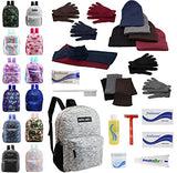 Buy Bulk Case of 12 Backpacks and 12 Winter Item Sets and 12 Hygiene Kits - Wholesale Care Package - Emergencies, Homeless, Charity