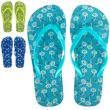 Women's Floral Flip Flops Wholesale  - Assorted