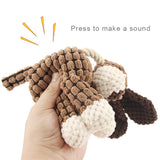 Donkey Shaped Interactive Dog Squeaky Plush Toy