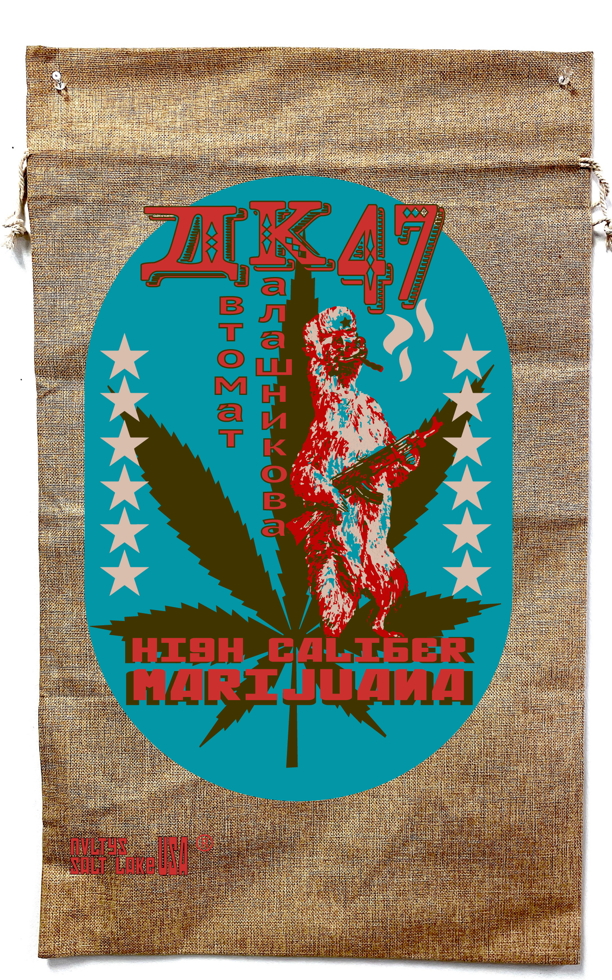 Buy AK-47 MARIJUANA BURLAP BAG Bulk Price