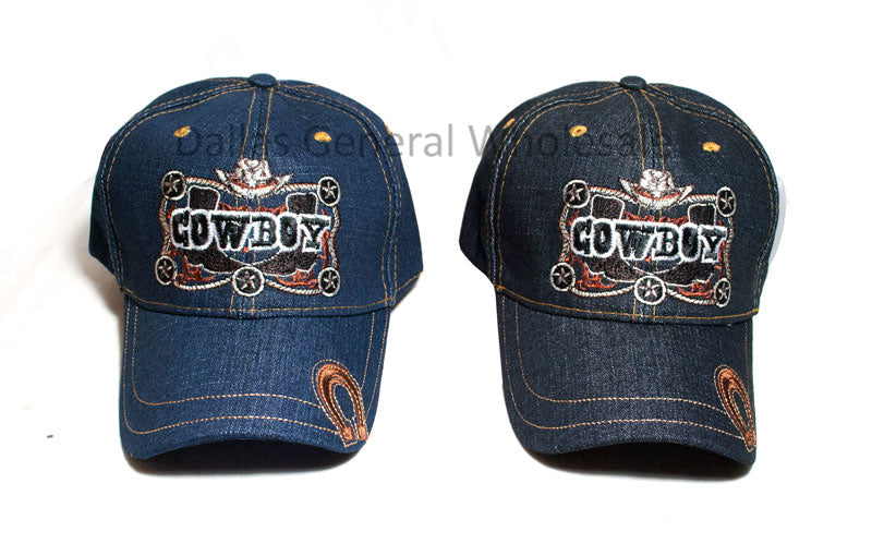 Cowboy Designed Denim Caps Wholesale MOQ 12