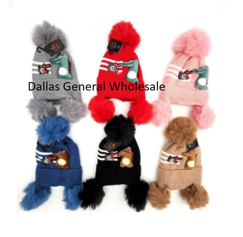 Bulk Buy Children Plush Dinosaurs Beanie Hats Wholesale