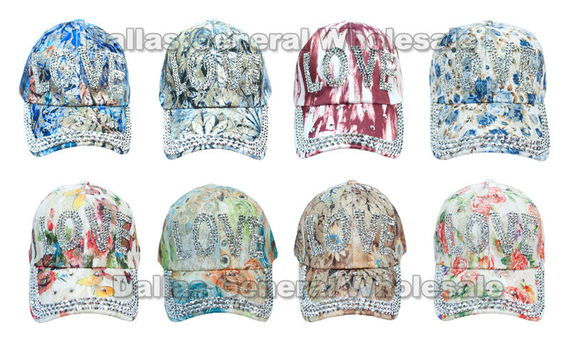 Ladies Fashion Bling Bling Love Caps Wholesale