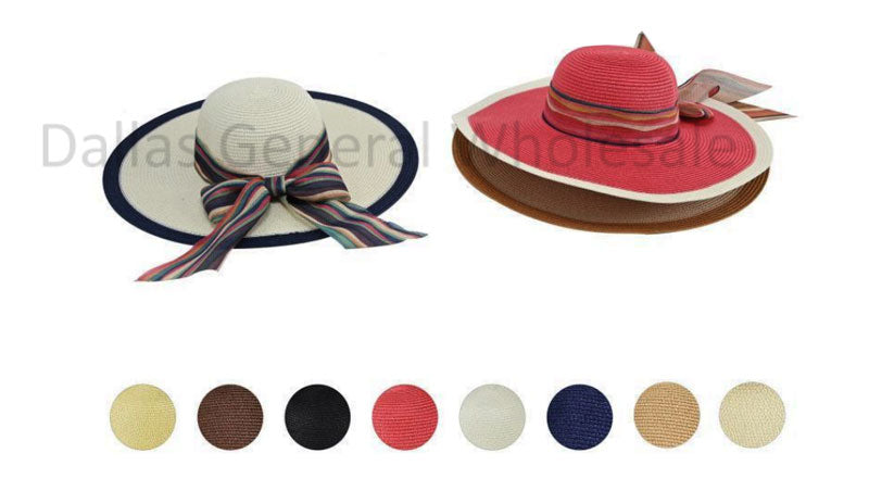 Ladies Fashion Floppy Beach Straw Hats Wholesale