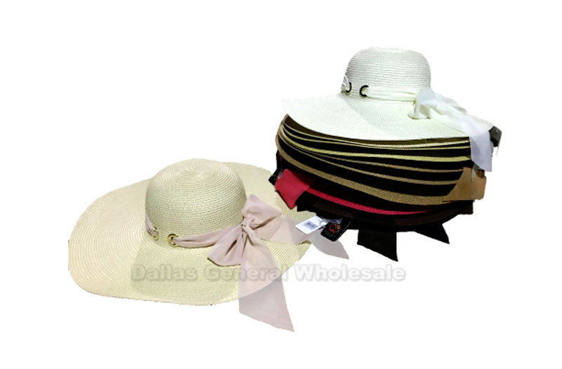 Ladies Fashion Floppy Beach Straw Hats Wholesale