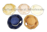 Bulk Buy Little Girls Pearl Straw Hats Wholesale