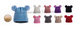 Bulk Buy Little Girls Fur Lining Pom Pom Beanie Hats Wholesale