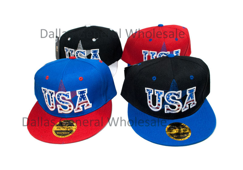 Bulk Buy "USA Flag" Trendy Snap Back Caps Wholesale