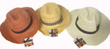 Wholesale Man Sprinkling Hat Wide Edge Beach Western Style Woven Fashion Natural Vented Straw Cowboy Hat ( sold by the piece or assorted)