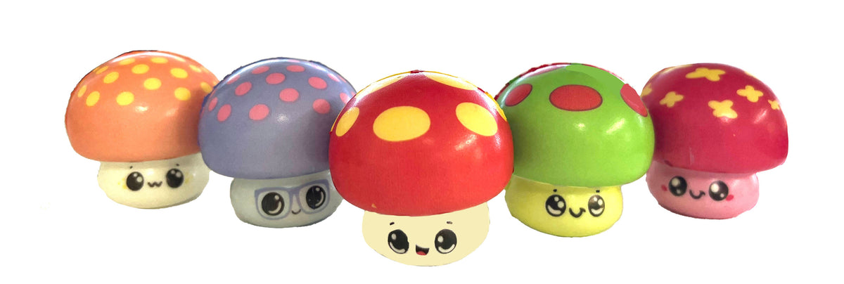 Wholesale 2" Squish Mushroom Assortment Toy ( sold by the piece or dozen)