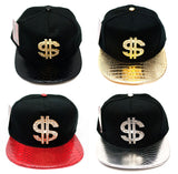 Bulk Buy "Dollar Sign" Trendy Snap Back Caps Wholesale