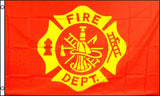 Wholesale FIRE DEPT DEPARTMENT EMBLEM FLAG NEW 3 X 5 FLAG ( sold by the piece )